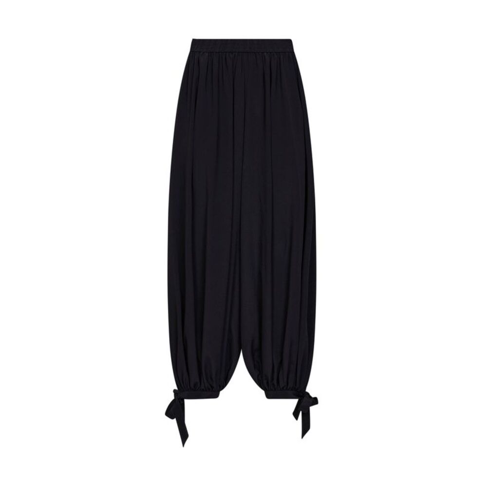 Chloé Women Black Silk Crêpe De Chine Fluid Harem Trousers